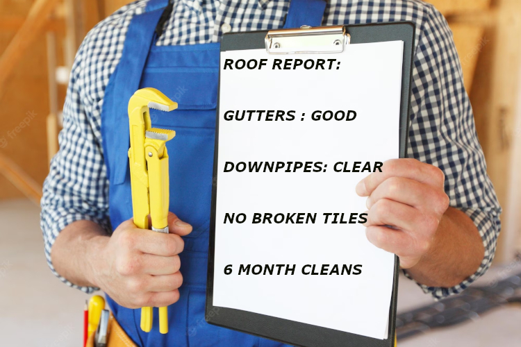 
Complete Narooma roof report displays comprehensive inspection.